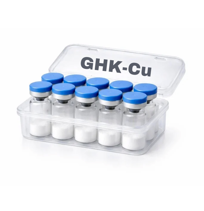 GHK-Cu copper peptide vial for lab research uses